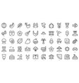 set of thin line tropical icons vector image vector image