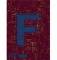 alphabet f vector image