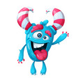 funny cute crazy monster character vector image