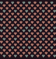 seamless geometric pattern with hearts repeating vector image vector image