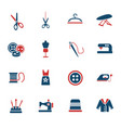 tailoring icon set vector image