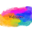 colorful watercolor stain abstract background vector image