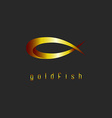 goldfish abstract logo concept shape of animal vector image