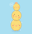 chicken cartoon cute character funny animal vector image