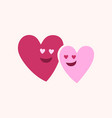 pink heart symbol of love minimalistic vector image