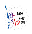statue of liberty in new york city american vector image