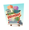 Free delivery Royalty Free Vector Image - VectorStock