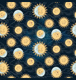 seamless pattern with baby celestial bodies vector image vector image