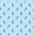 seamless pattern with sport water bottles vector image