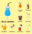 alcohol drinks beverages cocktail lager container vector image