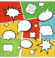 comic strip and speech bubbles on colorful vector image