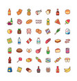 icons food shop vector image vector image