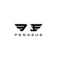 pegasus unicorn horse wing logo icon vector image