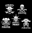 pirate jolly roger symbols or icons set vector image vector image