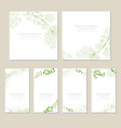 set of artistic universal cards vector image