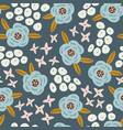 abstract floral seamless pattern hand drawn daisy vector image vector image