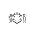 formal dinner icon can be used for web logo vector image