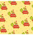 seamless kids pattern with turtles vector image vector image