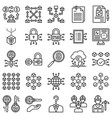 blockchain related line icon set 2 vector image