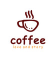 coffee shop cafe logo vector image