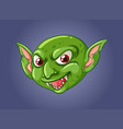 elf head on blue background vector image