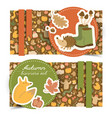 fall horizontal banners set vector image vector image