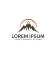 mountain logo design concept template vector image vector image