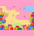 background with gift boxes vector image
