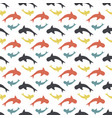 color pattern with sharks vector image