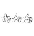 hand showing symbol like isolated on a white vector image vector image