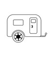 icon of camping family caravan car vector image