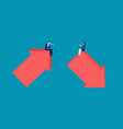 successful and failing concept business vector image vector image