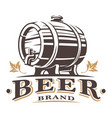 vintage barrel of beer vector image