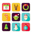 merry year square app icons set vector image vector image