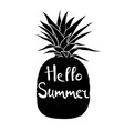 pineapple with leaf icon tropical fruit isolated vector image