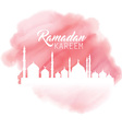 ramadan watercolor background vector image