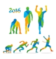 running step runner from start to finish vector image vector image