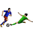 soccer stadium players football match vector image
