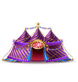 striped circus tent for performances vector image vector image