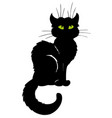 Furry cat silhouette Royalty Free Vector Image