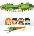 family in the hanukkah sukkot jewish holiday vector image