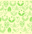 green flower logo vector image