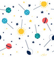 space seamless pattern vector image vector image