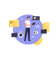 electronic document management vector image vector image