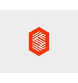 letter s logo icon design creative line vector image