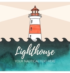 Cape disappointment with lighthouse on bluff Vector Image