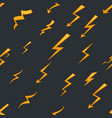 seamless pattern lightning thunder bolt pictograph vector image vector image
