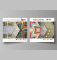 business templates for square design brochure vector image vector image