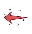 left arrow icon design vector image