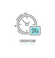 line watch logo vector image